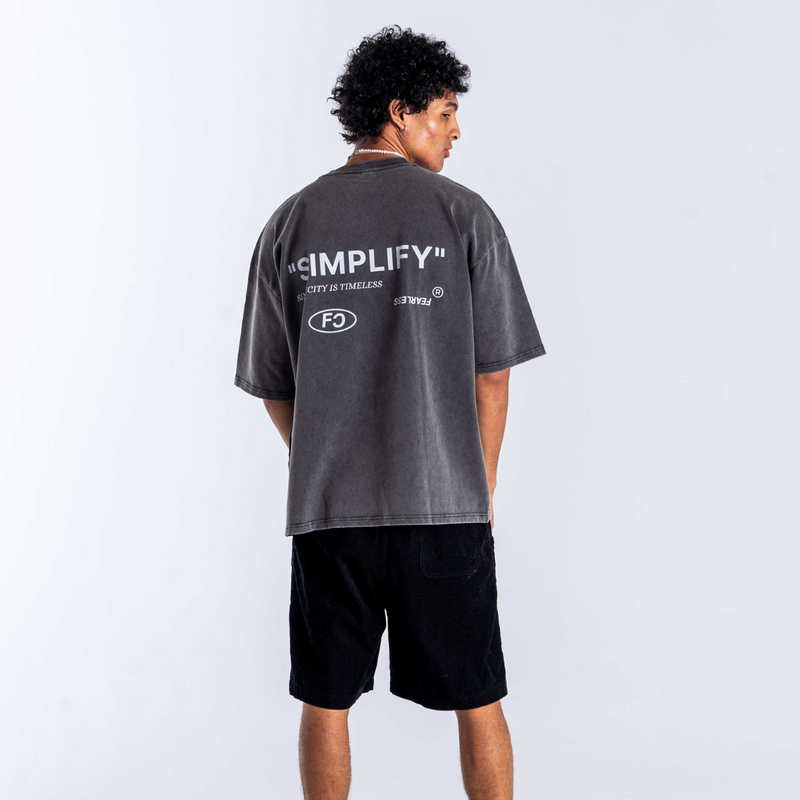 SIMPLIFY TEE - WASHED GREY